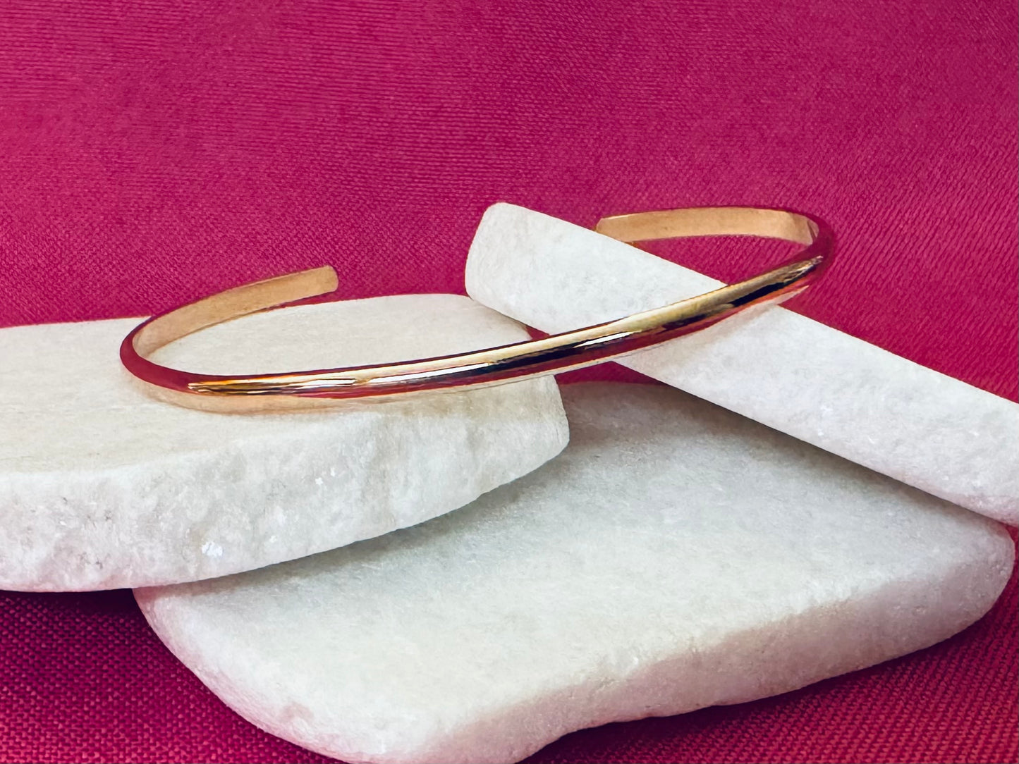 Rose Gold Thin Half Round