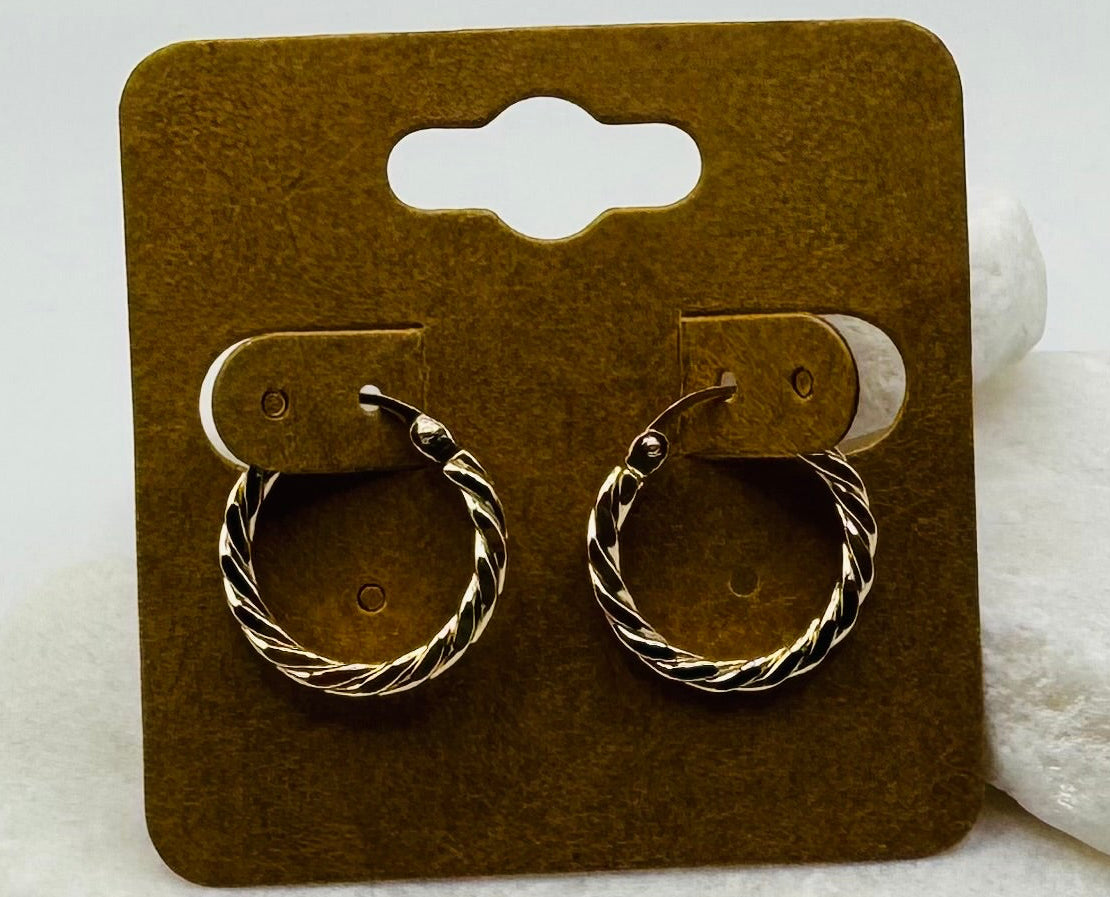 Gold Twist Earrings