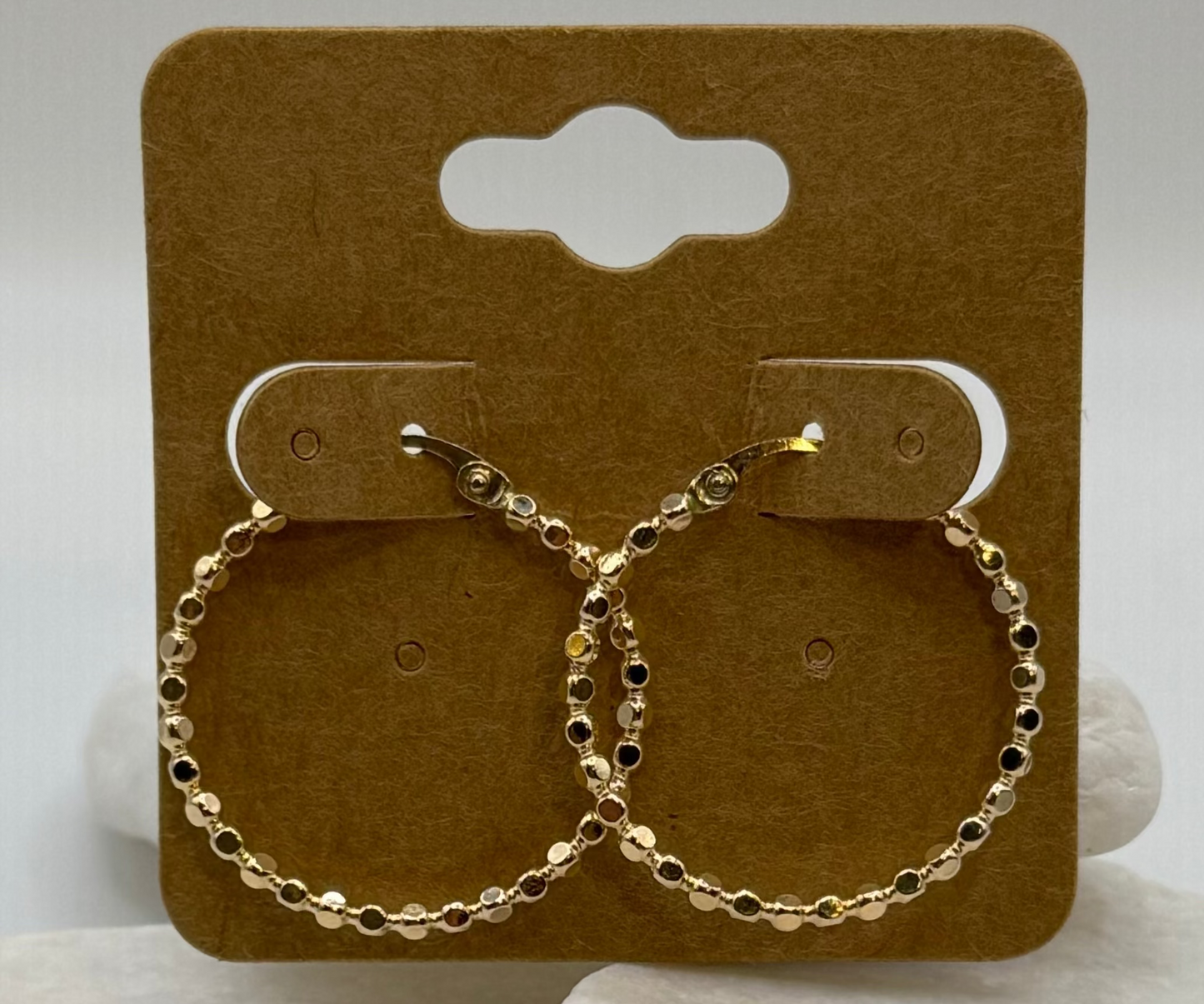 Gold Sparkle Hoops
