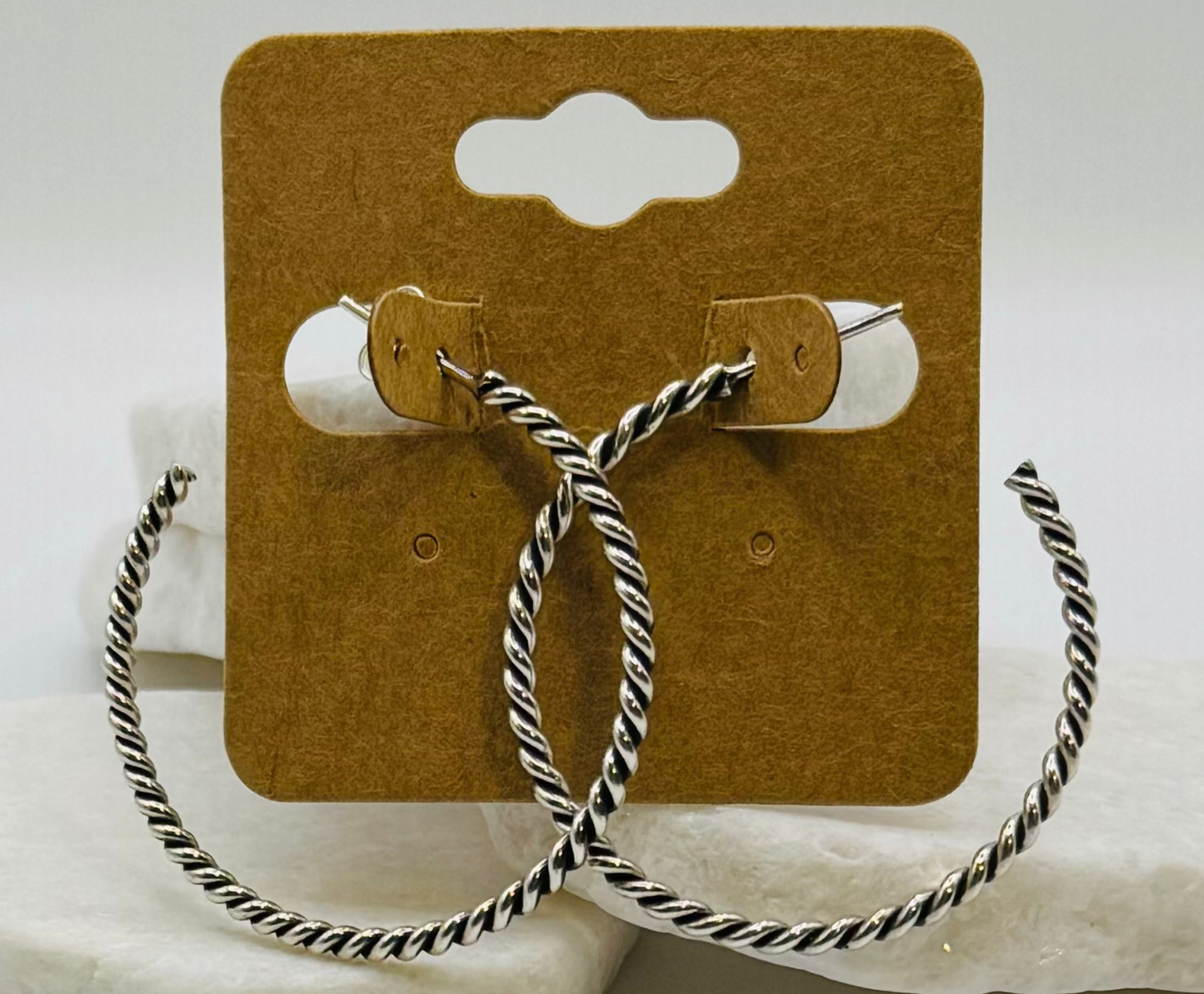 Silver Twist Earrings