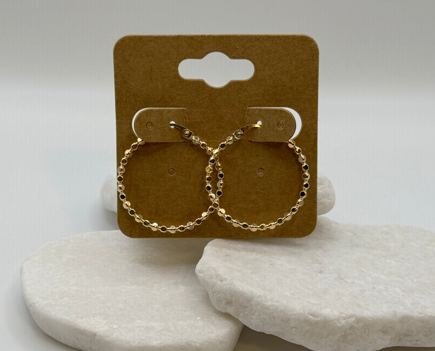 Gold Sparkle Hoops