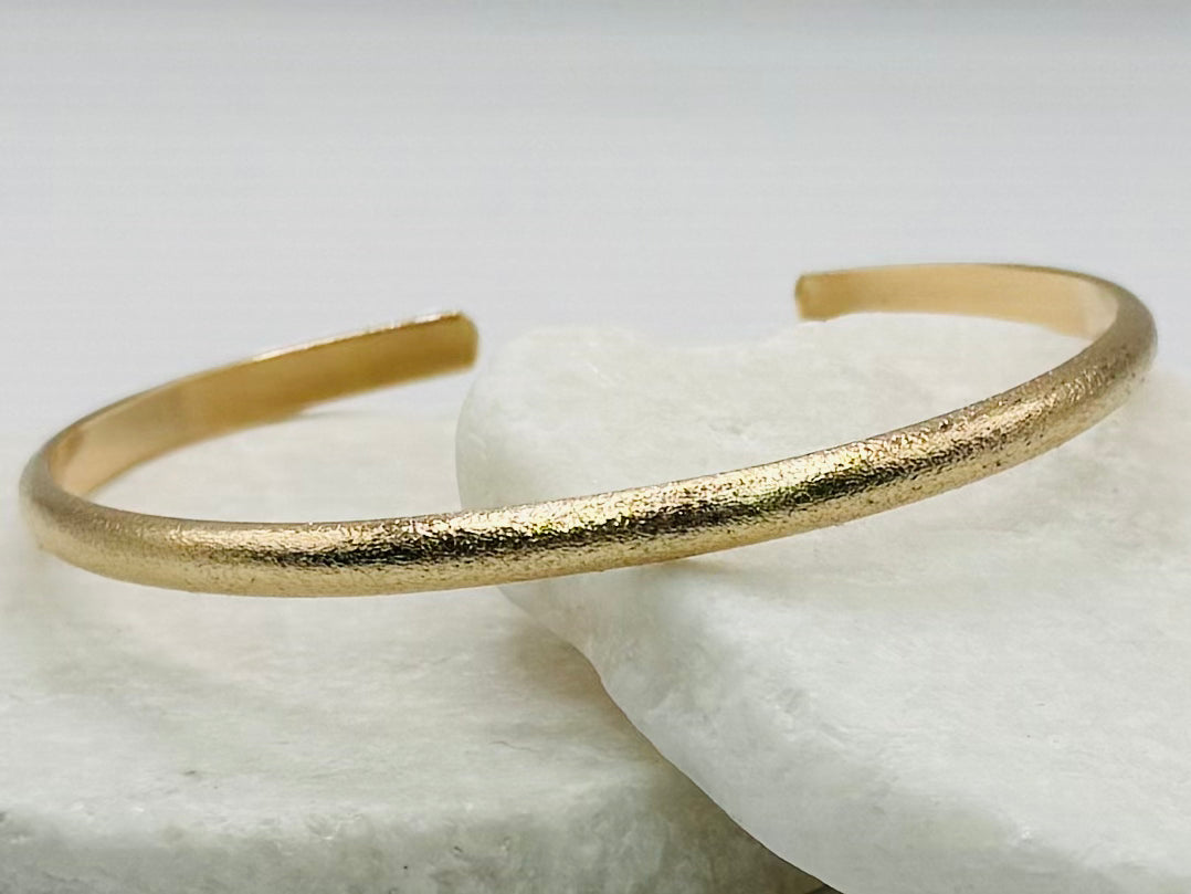 Gold Frosted Thick Half Round