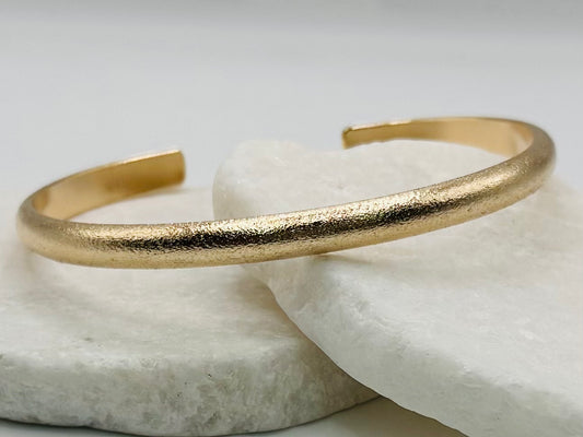 Gold Frosted Chunky Half Round