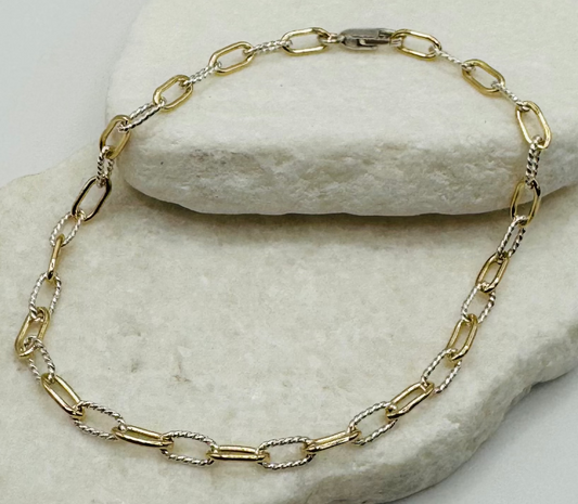 Mixed Rounded Clip Chain Bracelet