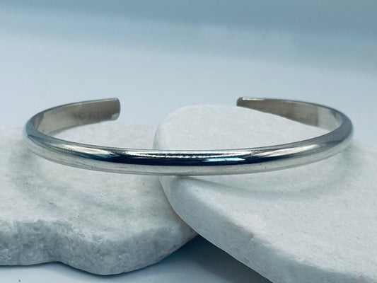 Silver Chunky Half Round
